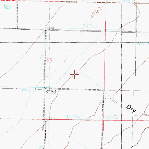 Topographic Map of Dry Wash, UT