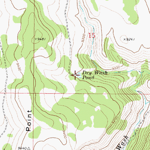 Topographic Map of Dry Wash Pond, UT