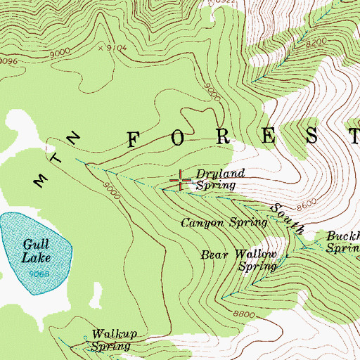 Topographic Map of Dryland Spring, UT