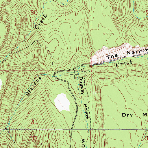 Topographic Map of Dugway Hollow, UT