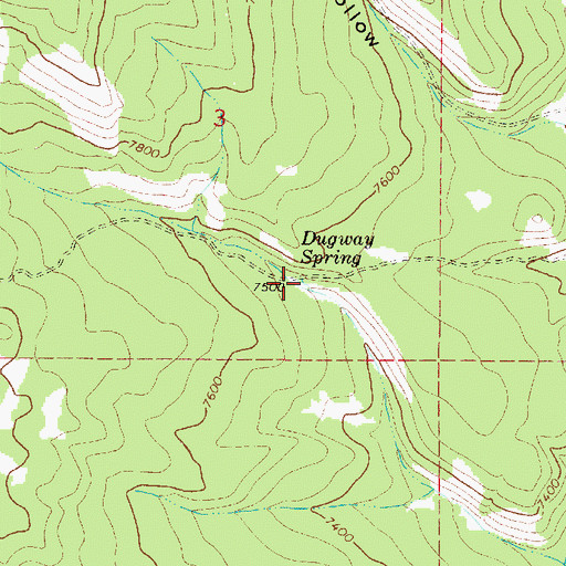 Topographic Map of Dugway Spring, UT