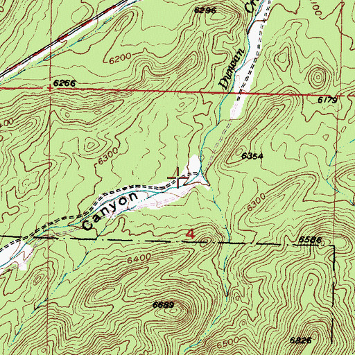 Topographic Map of Duncan Canyon, UT