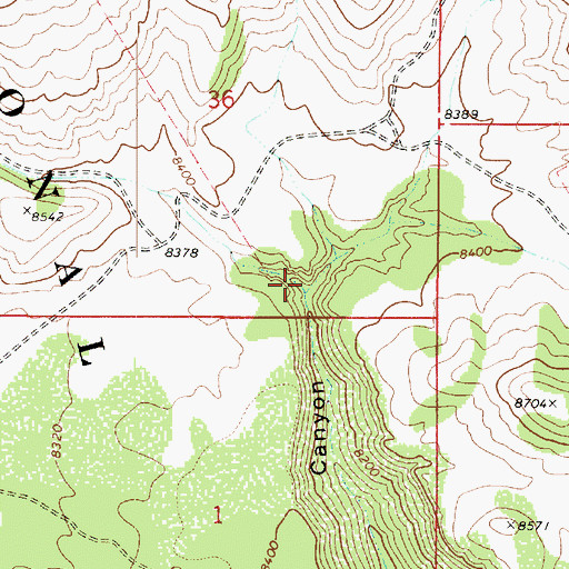 Topographic Map of Duncan Draw, UT
