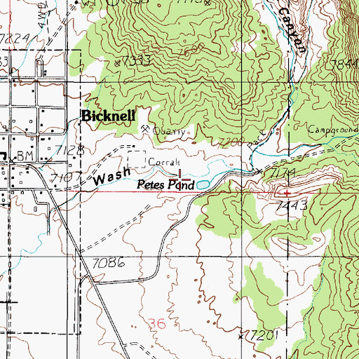 Topographic Map of Red Canyon, UT