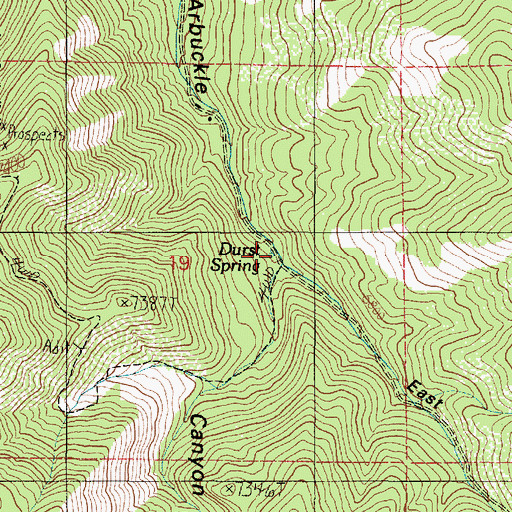 Topographic Map of Durst Spring, UT