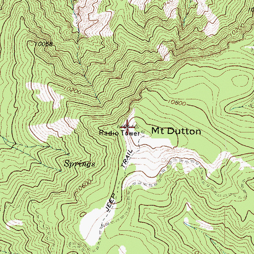 Topographic Map of Mount Dutton, UT