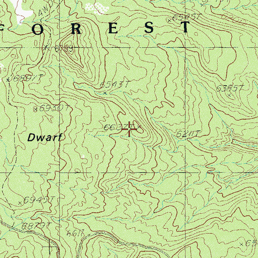 Topographic Map of Dwarf, UT