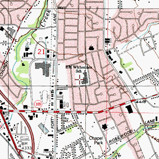 Topographic Map of Whitesides Elementary School, UT