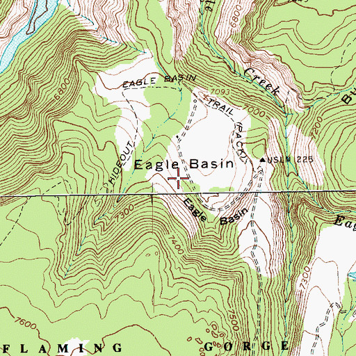 Topographic Map of Eagle Basin, UT