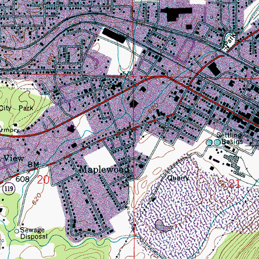 Topographic Map of Century Methodist Church, AL