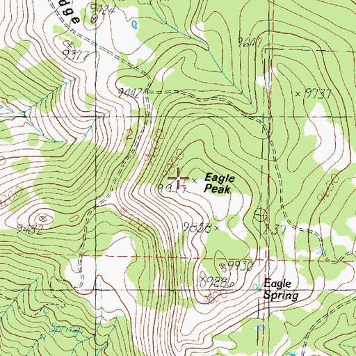 Topographic Map of Eagle Peak, UT