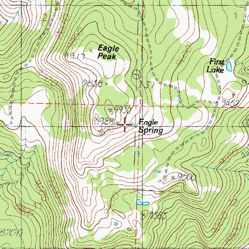 Topographic Map of Eagle Spring, UT