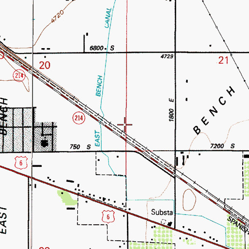 Topographic Map of East Bench, UT