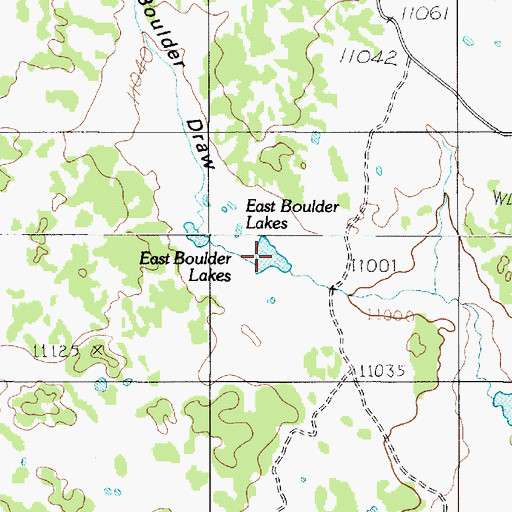 Topographic Map of East Boulder Lakes, UT