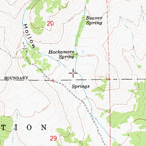 Topographic Map of East Cart Hollow, UT