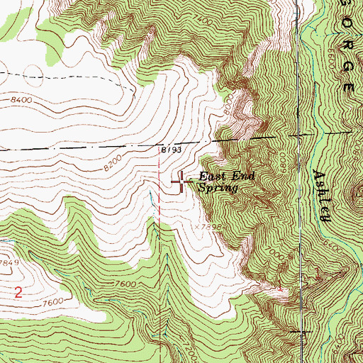 Topographic Map of East End Spring, UT