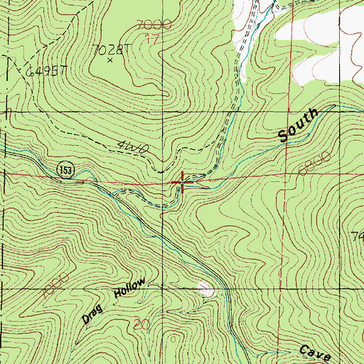 Topographic Map of East Fork Baker Canyon, UT