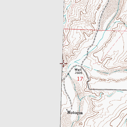 Topographic Map of East Fork Beaver Dam Wash, UT