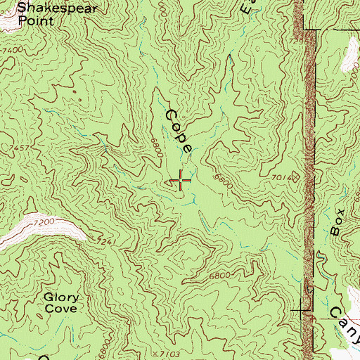 Topographic Map of East Fork Cope Canyon, UT
