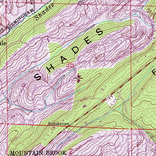 Topographic Map of Cherokee Bend Elementary School, AL