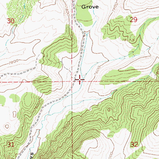 Topographic Map of East Fork Farm Creek, UT