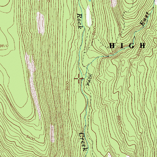 Topographic Map of East Fork Rock Creek, UT