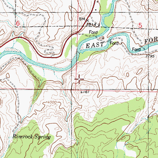 Topographic Map of East Fork Virgin River, UT