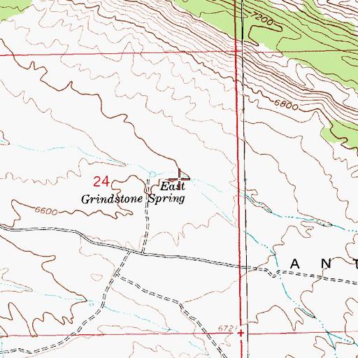Topographic Map of East Grindstone Spring, UT