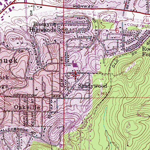 Topographic Map of Christian Elementary School, AL