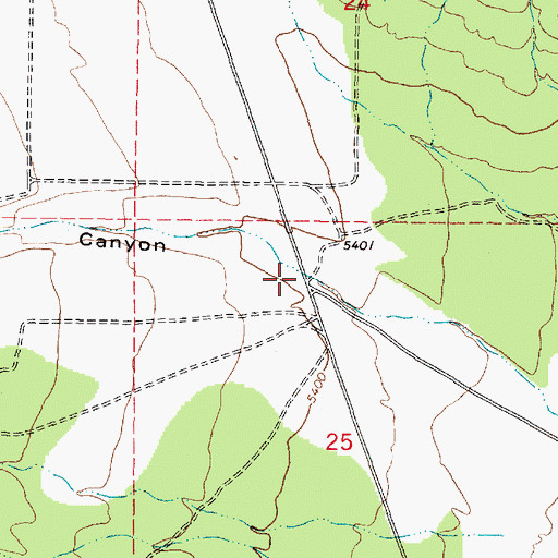 Topographic Map of East Hickman Canyon, UT