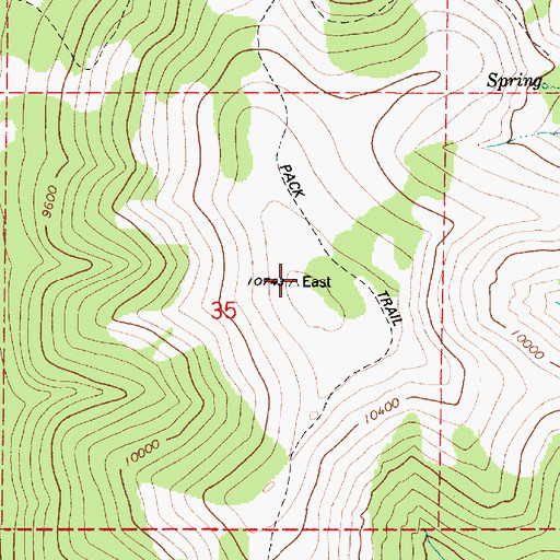 Topographic Map of East Mountain, UT