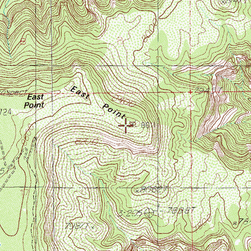 Topographic Map of East Point, UT