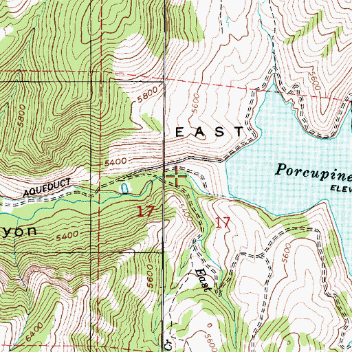 Topographic Map of East Pole Creek, UT
