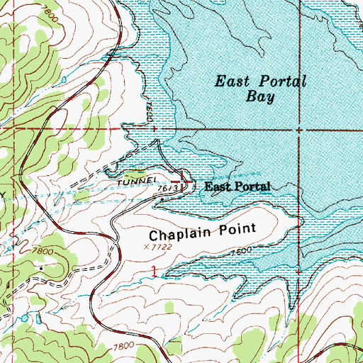 Topographic Map of East Portal, UT