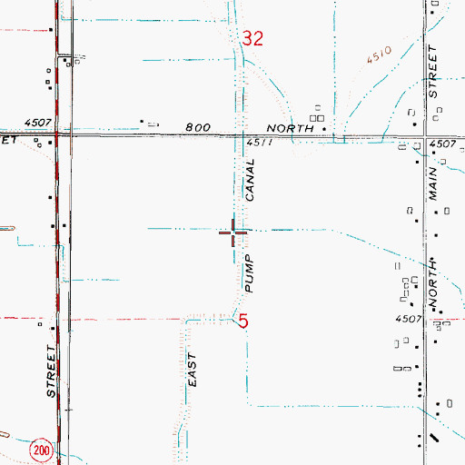 Topographic Map of East Pump Canal, UT