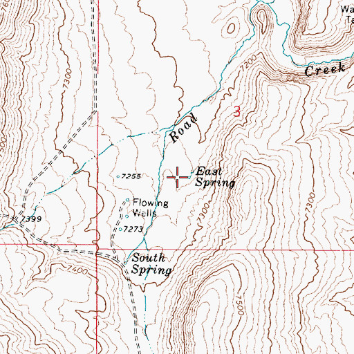 Topographic Map of East Spring, UT