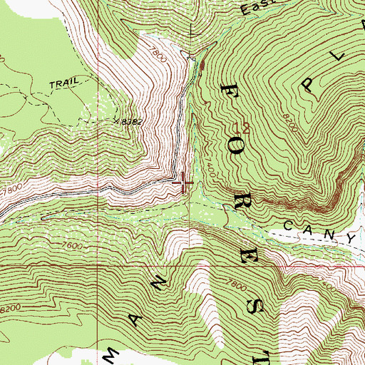 Topographic Map of East Spring Canyon, UT