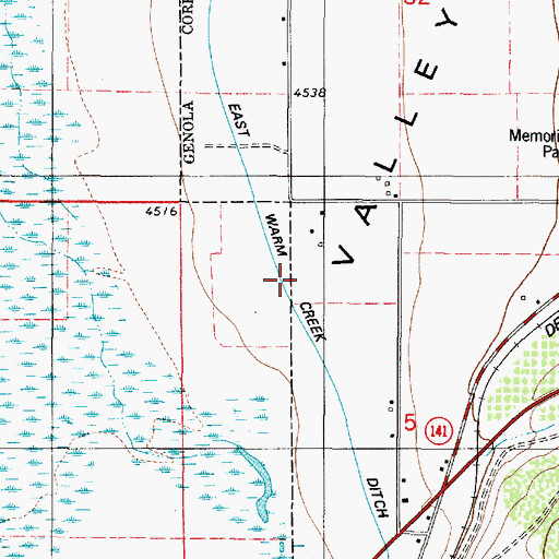 Topographic Map of East Warm Creek Ditch, UT