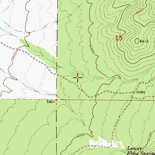 Topographic Map of Ebbs Canyon, UT