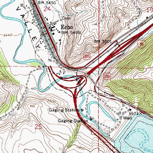 Topographic Map of Echo Canyon, UT