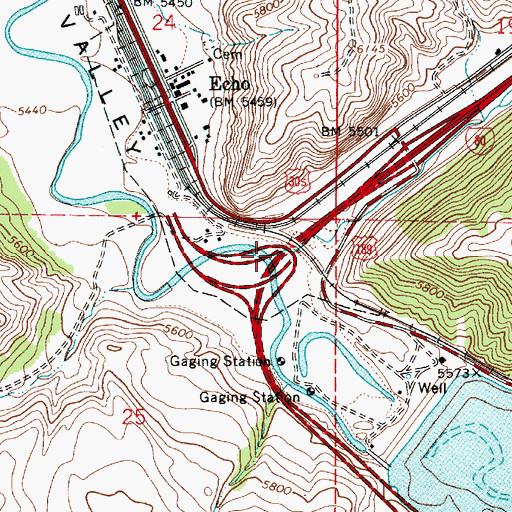 Topographic Map of Echo Creek, UT
