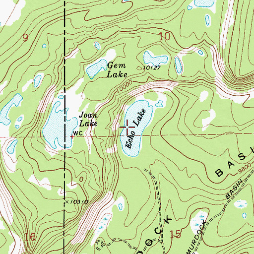 Topographic Map of Echo Lake, UT