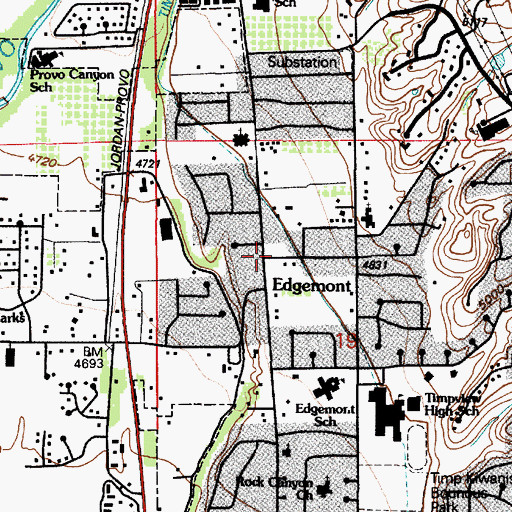 Topographic Map of Edgemont, UT