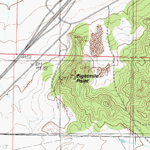 Topographic Map of Eightmile Point, UT