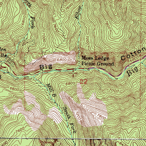 Topographic Map of Elbow Fork, UT