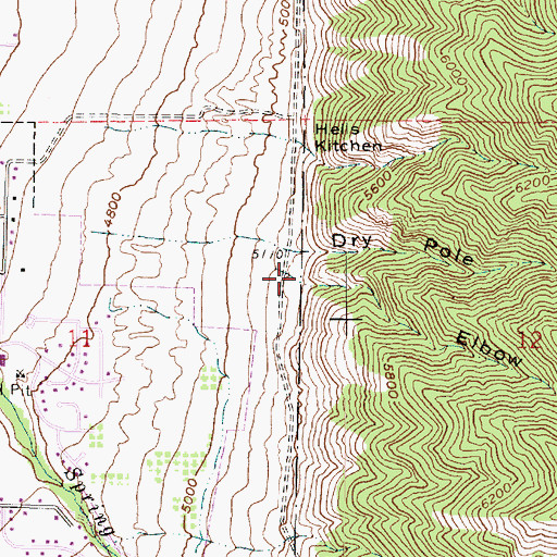 Topographic Map of Elbow Hollow, UT