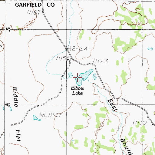 Topographic Map of Elbow Lake, UT