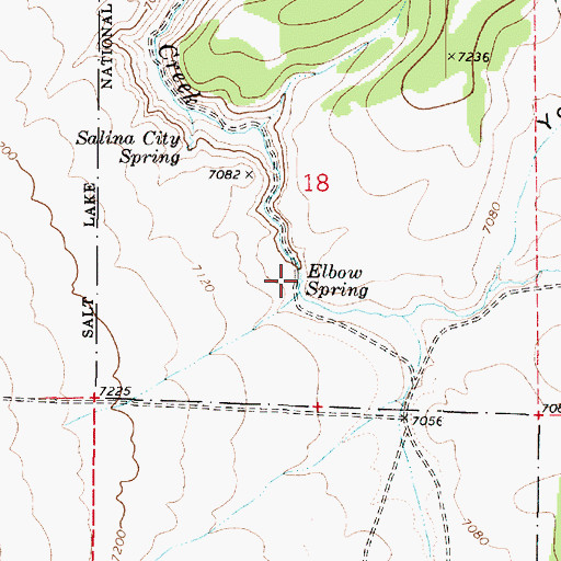Topographic Map of Elbow Spring, UT