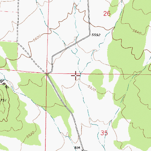 Topographic Map of Elderberry Creek, UT