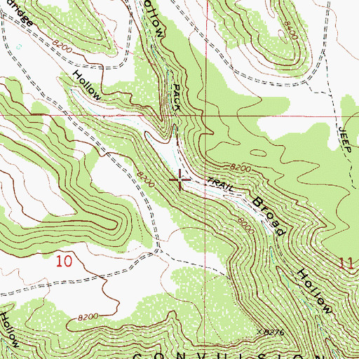 Topographic Map of Eldridge Hollow, UT